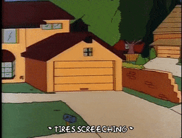 homer simpson car GIF