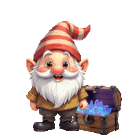 Crystals Cute Gnome Sticker