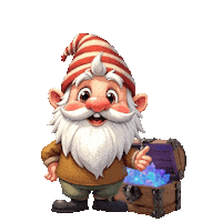 Crystals Cute Gnome Sticker