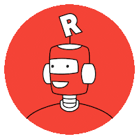 Friends Robot Sticker by Rawww