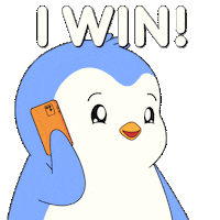 I Did It Win Sticker by Pudgy Penguins