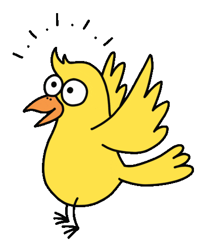 Happy Bird Sticker by Rafs Design