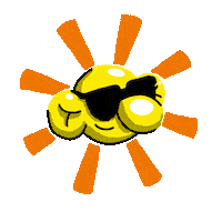 sun sunbathing Sticker by Caspar Wain