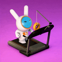 kunichang workout kaleidoscope space rabbit spacerabbit GIF