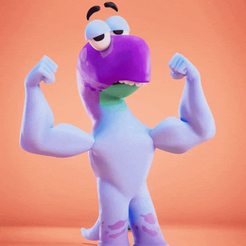 Flexing Big Man GIF by Claynosaurz