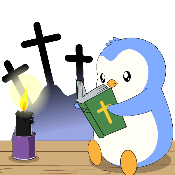 Jesus Christ Penguin Sticker by Pudgy Penguins