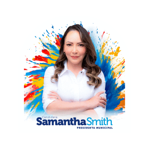 Candidatasamanthasmith giphyupload guanajuato samantha smith presidenta municipal Sticker
