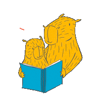 clubequindim leitura capivara clube quindim clubequindim Sticker