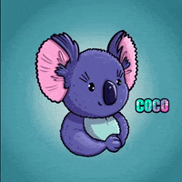 Koala Koalacoco Cute Purple Animal Blink Smile Puffy GIF