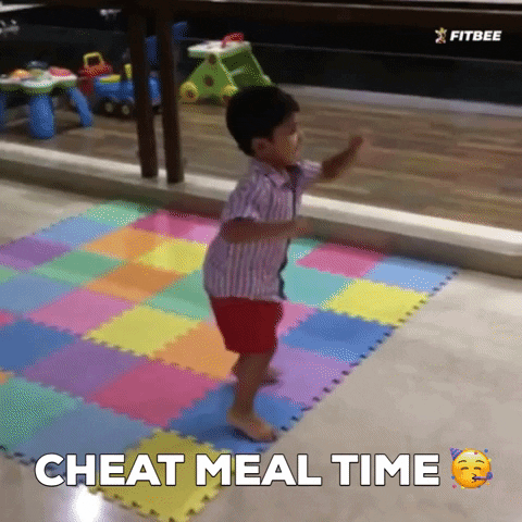fitbee giphygifmaker fitness diet cheat day GIF