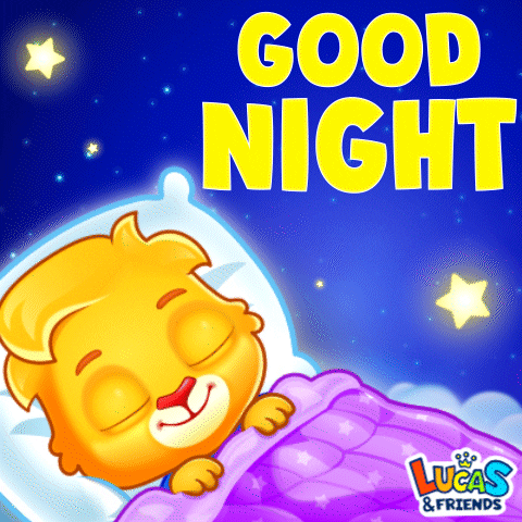 Tired Good Night GIF by Lucas and Friends by RV AppStudios