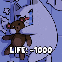 Teddy Bear Crying GIF by MESA My Emotional Support Animal