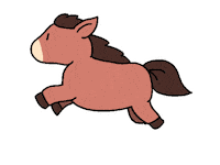 Horse 馬 Sticker by ShibuichiWaika