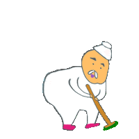 Tombowwuwu clean ojisan tombowwuwu 掃地 Sticker