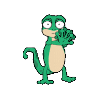 hellovrasidas 5 greek gecko hi five Sticker