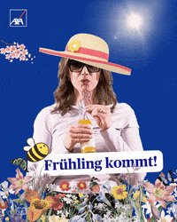 Cheers Spring GIF by AXA_Deutschland
