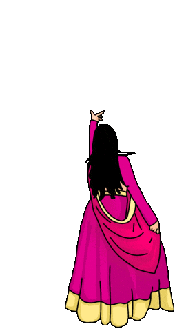 Dancing Girl Illustration Sticker