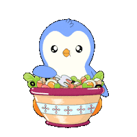 Hungry Lets Eat Sticker by Pudgy Penguins