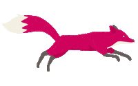 LUXFUXAgency fox running lux fuchs Sticker