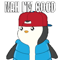 Im Good No Way Sticker by Pudgy Penguins