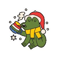 Santa Hat Snow Sticker by Maeve Chocolate