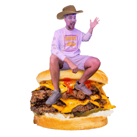 mrbeastburger giphyupload burger hamburger cheeseburger Sticker