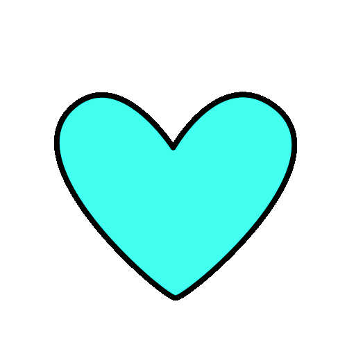 Aqua Blue Love Sticker by NOHARA