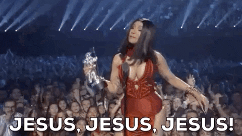 Cardi B Jesus GIF by 2018 MTV Video Music Awards