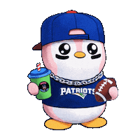 New England Patriots Football Sticker by Pengu Juice Co.