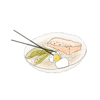 Dinner Salmon Sticker by Sivan Ayla
