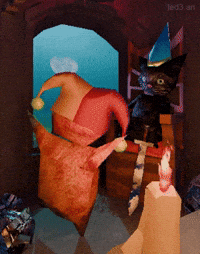 led3an cat queen kitty joker GIF