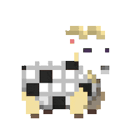 subpixel puzzle ready words goat Sticker