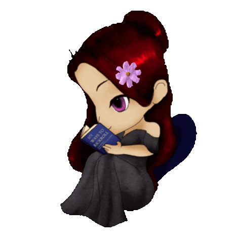 EmpressSuma chill book reading Sticker