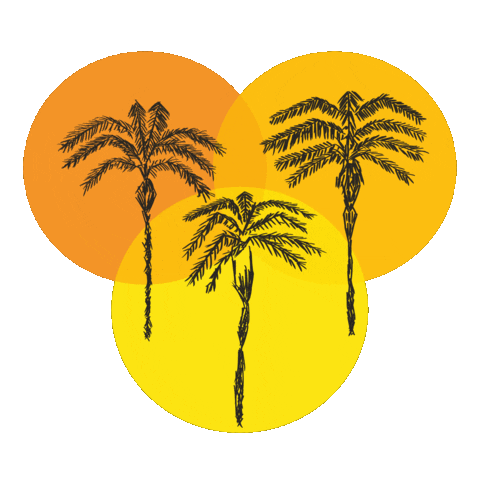 Palm Trees Love Sticker