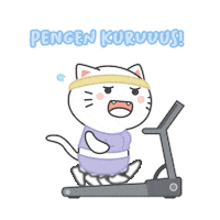 Tired Cat Sticker by KIKI