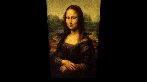 mona lisa glitch art GIF by Jazer