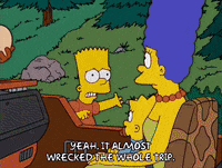 camping bart simpson GIF