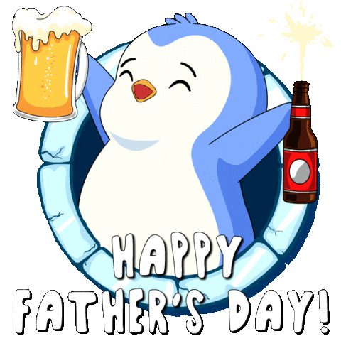 My Dad Celebration Sticker by Pudgy Penguins