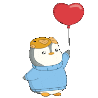 Love You Hearts Sticker by Pudgy Penguins