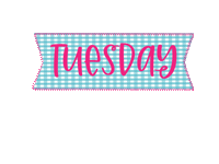 Tuesday Embroidery Sticker by Applique Market