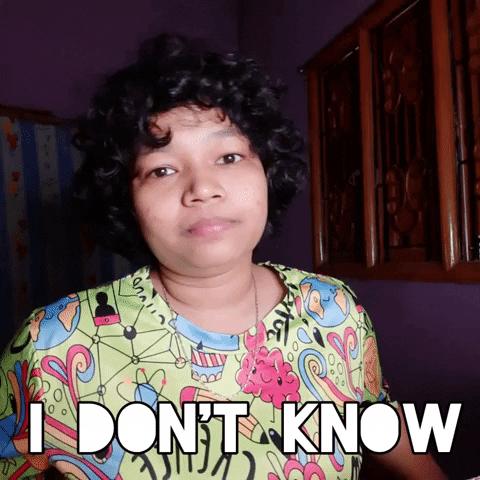 I Dont Know No Idea GIF