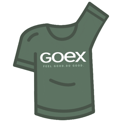 GOEXApparel giphyupload shirt feel good do good Sticker