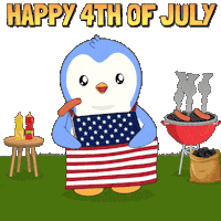 American Penguin Sticker by Pudgy Penguins