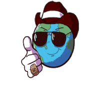 Earth Howdy Sticker by TAMU Office of Sustainability