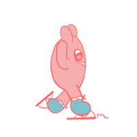 Ice Skating Pink Sticker