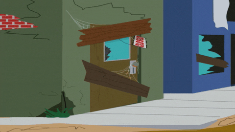 ruins abandoned store GIF by South Park 