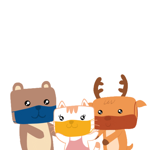 kotakata_ giphyupload animal mask brown Sticker