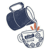 cafeelglobo coffee cafe latte desayuno Sticker