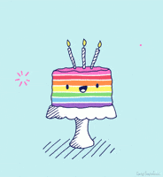 Happy Birthday Rainbow GIF by Caro