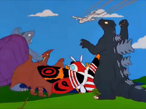 miroslavlibicher giphyupload japan simpsons godzilla GIF